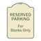 Signmission Designer Series-Reserved Parking For Storks Only Tan & Green, 24" x 18", TG-1824-9760 A-DES-TG-1824-9760 - alternate 1